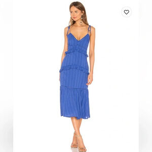 Lovers + Friends Ulyanna Midi Dress in Cobalt